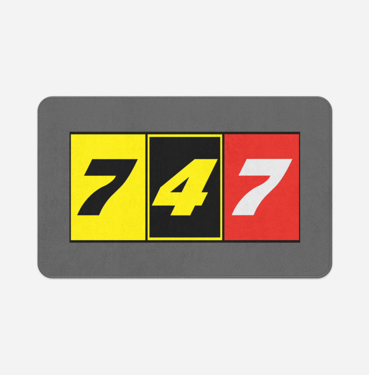 Flat Colourful 747 Designed Bath Mats