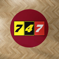 Thumbnail for Flat Colourful 747 Designed Carpet & Floor Mats (Round)