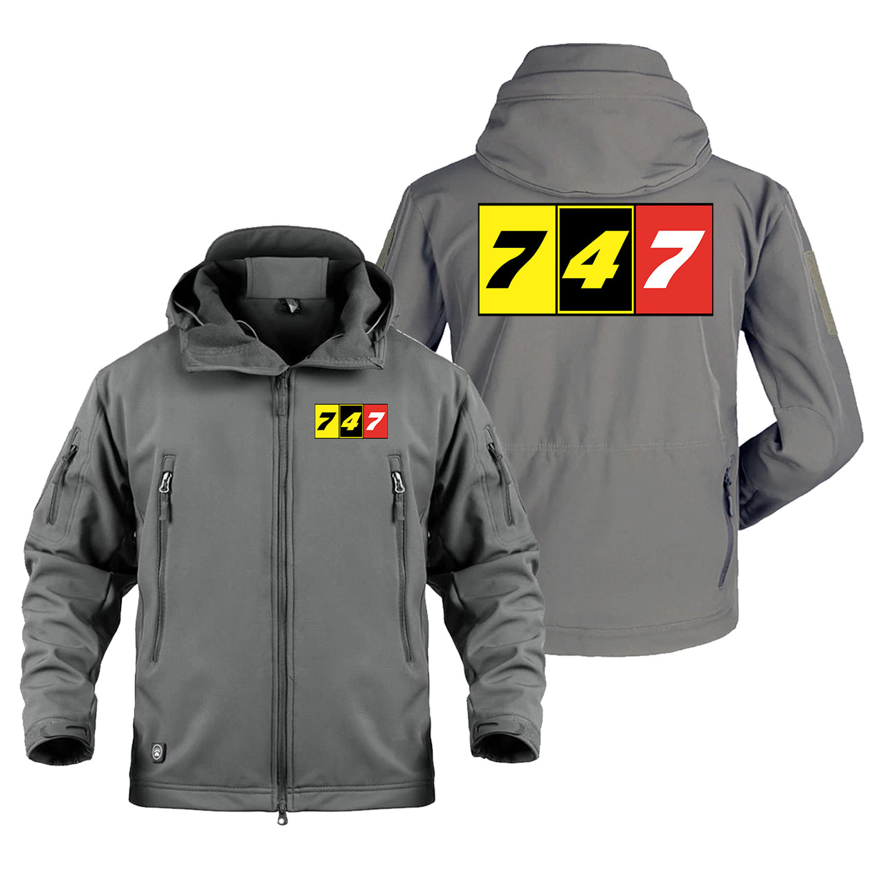 Flat Colourful 747 Designed Military Jackets (Customizable)