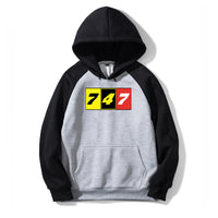 Thumbnail for Flat Colourful 747 Designed Colourful Hoodies