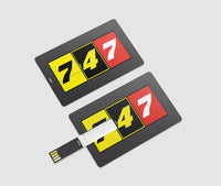 Thumbnail for Flat Colourful 747 Designed USB Cards
