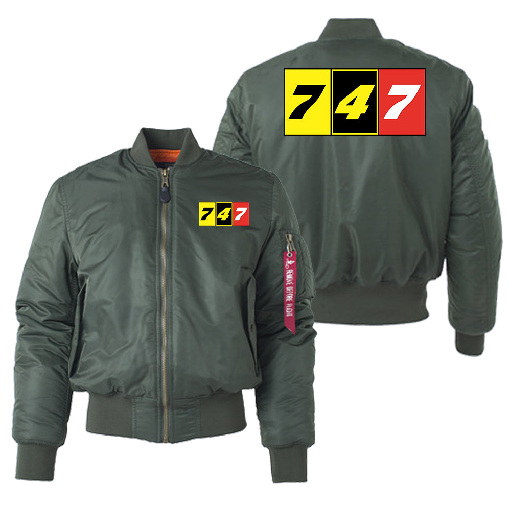 Flat Colourful 747 Designed "Women" Bomber Jackets