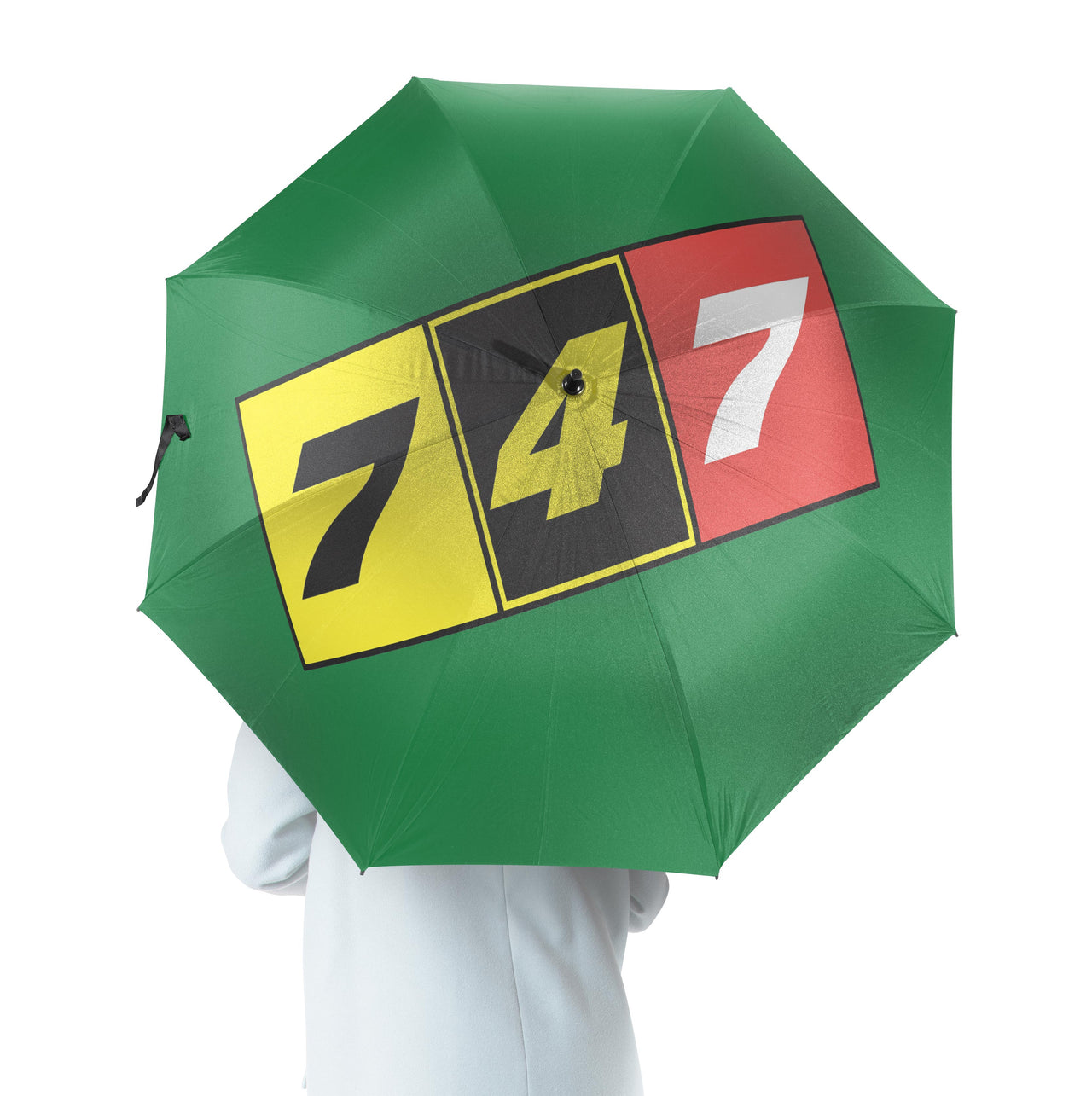 Flat Colourful 747 Designed Umbrella