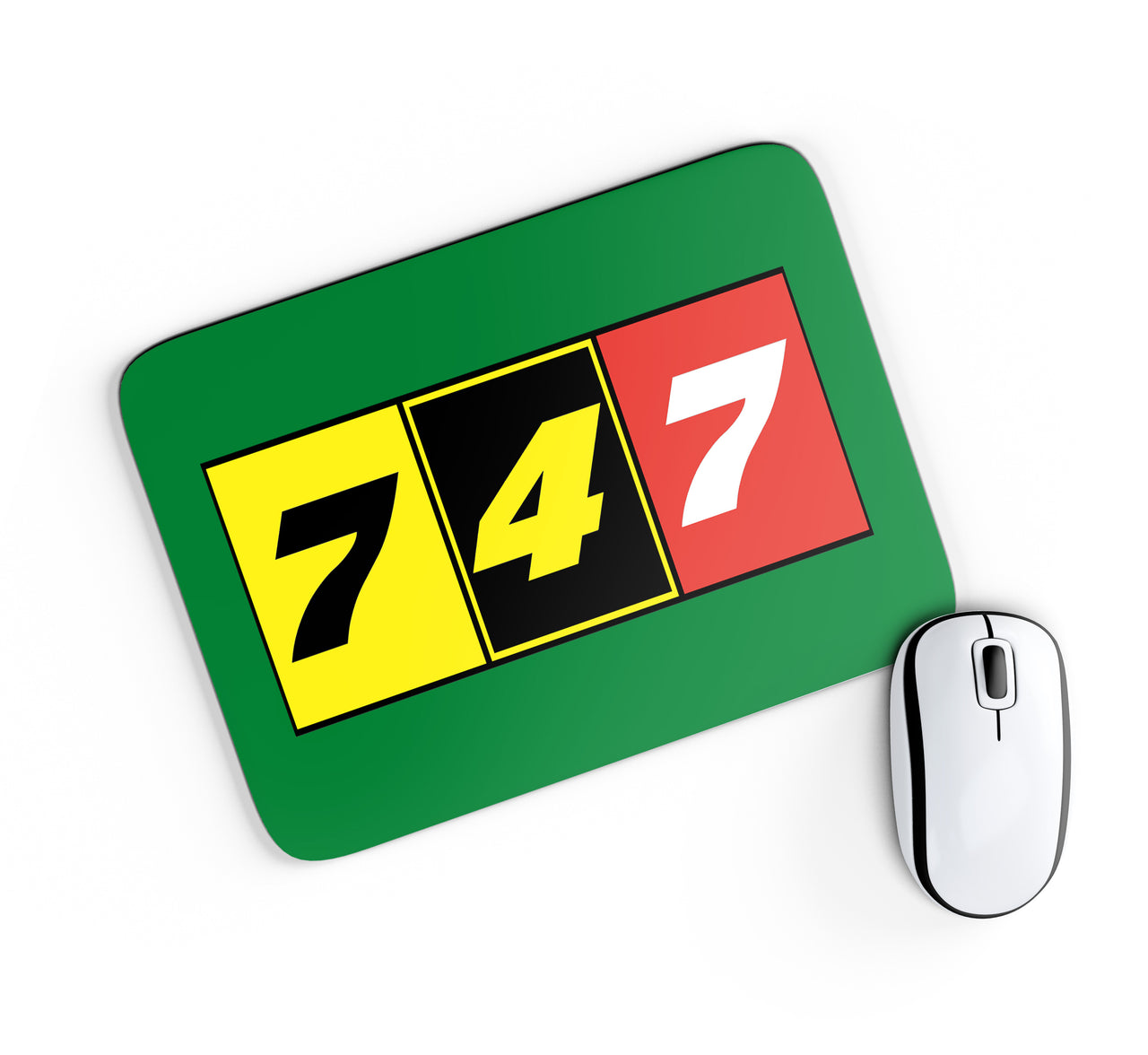 Flat Colourful 747 Designed Mouse Pads
