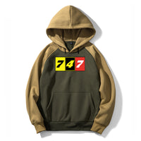 Thumbnail for Flat Colourful 747 Designed Colourful Hoodies