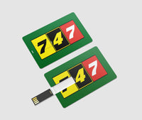 Thumbnail for Flat Colourful 747 Designed USB Cards