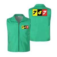 Thumbnail for Flat Colourful 747 Designed Thin Style Vests