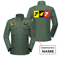 Thumbnail for Flat Colourful 747 Designed Military Coats