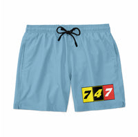 Thumbnail for Flat Colourful 747 Designed Swim Trunks & Shorts