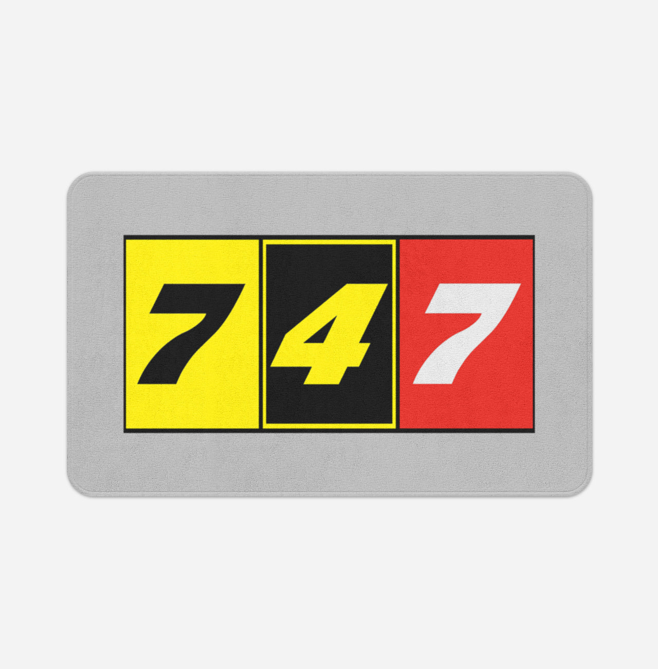 Flat Colourful 747 Designed Bath Mats