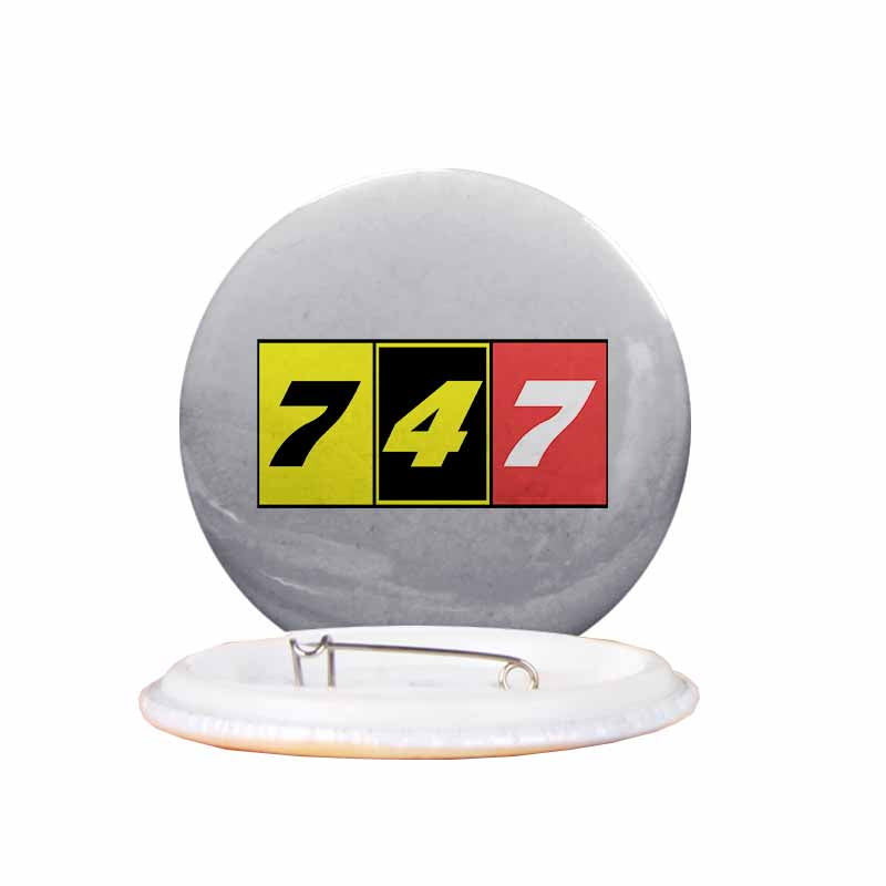 Flat Colourful 747 Designed Pins