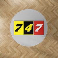 Thumbnail for Flat Colourful 747 Designed Carpet & Floor Mats (Round)