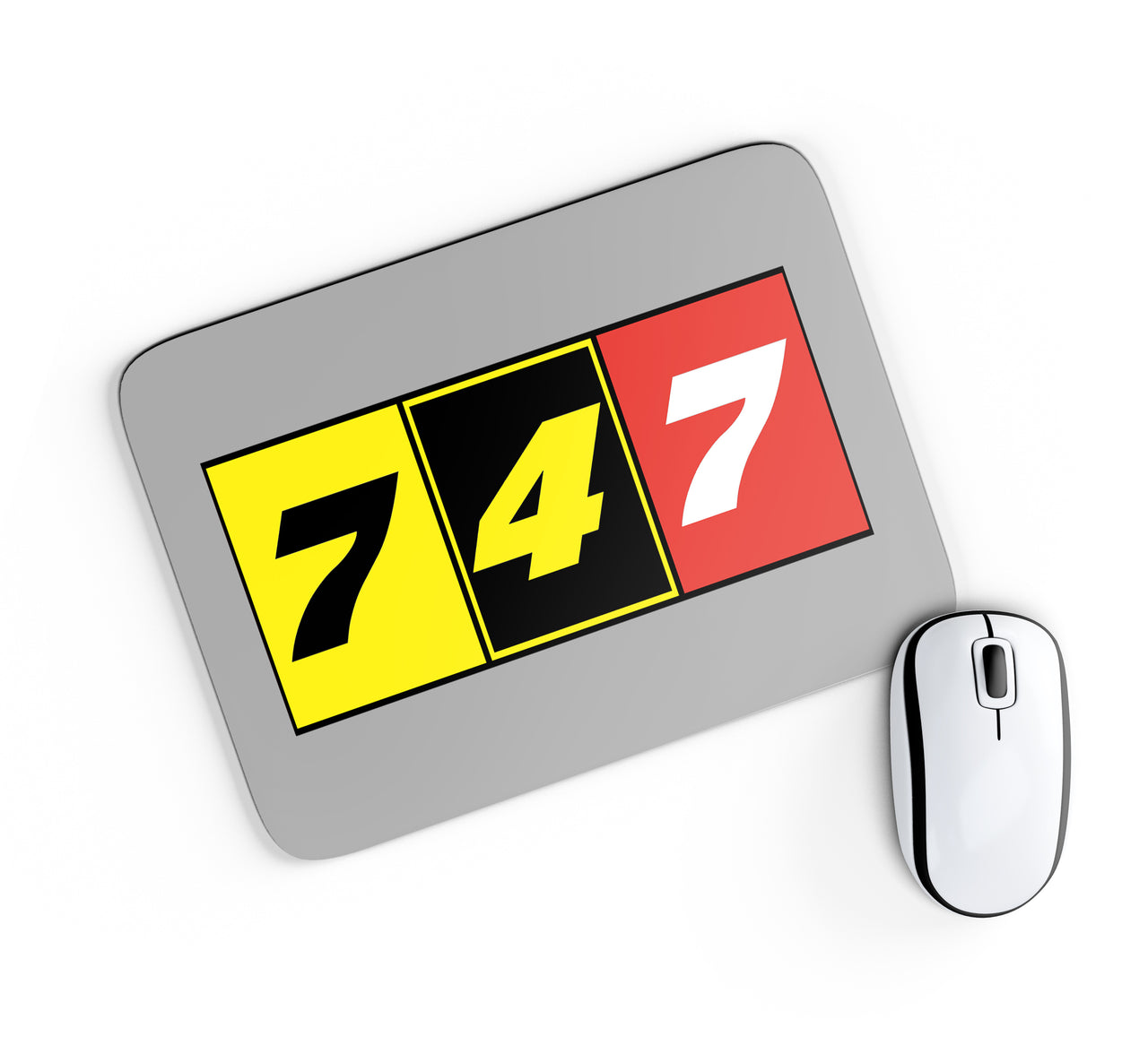 Flat Colourful 747 Designed Mouse Pads