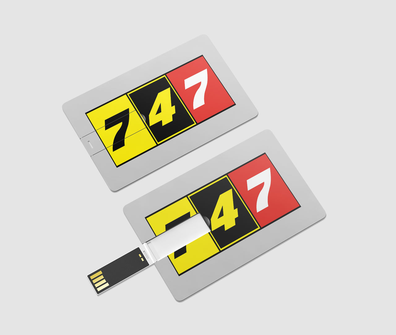 Flat Colourful 747 Designed USB Cards