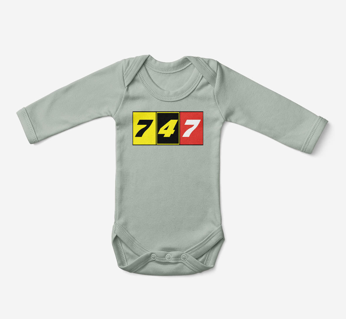 Flat Colourful 747 Designed Baby Bodysuits
