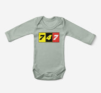 Thumbnail for Flat Colourful 747 Designed Baby Bodysuits