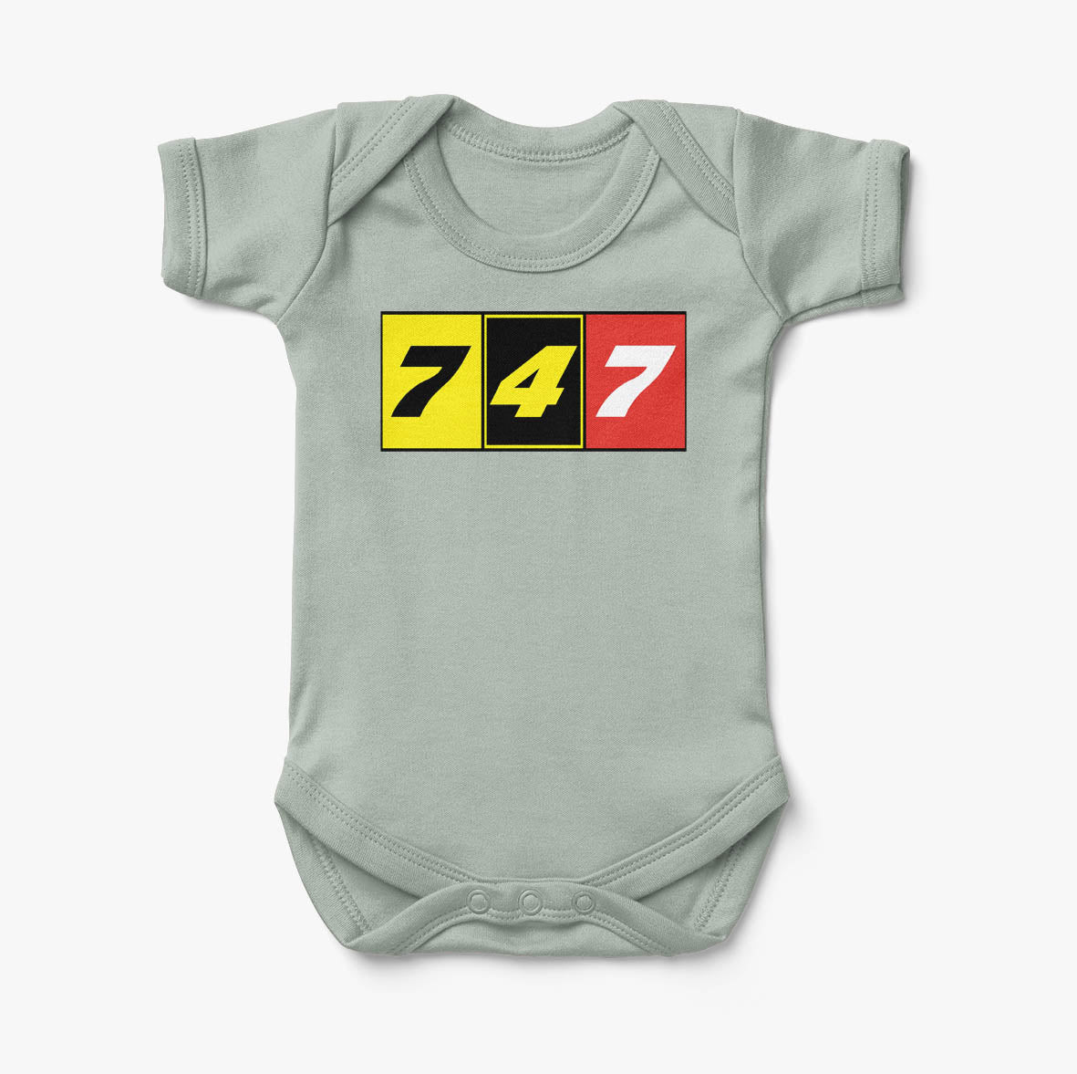 Flat Colourful 747 Designed Baby Bodysuits