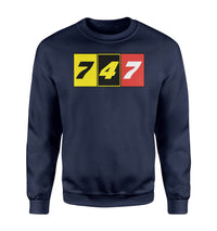Thumbnail for Flat Colourful 747 Designed Sweatshirts