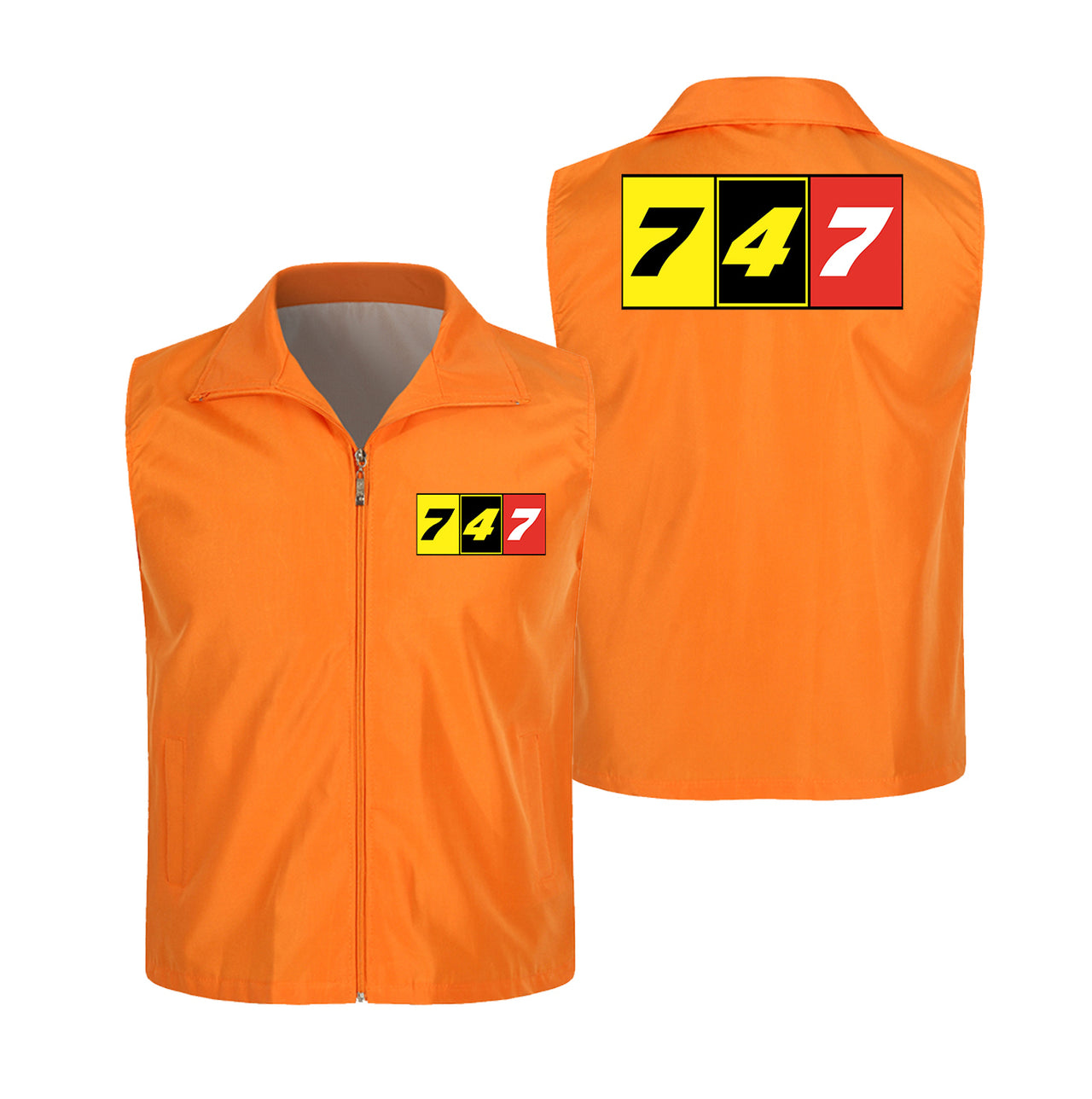 Flat Colourful 747 Designed Thin Style Vests