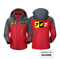 Thumbnail for Flat Colourful 747 Designed Thick Winter Jackets