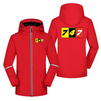 Thumbnail for Flat Colourful 747 Designed Rain Coats & Jackets