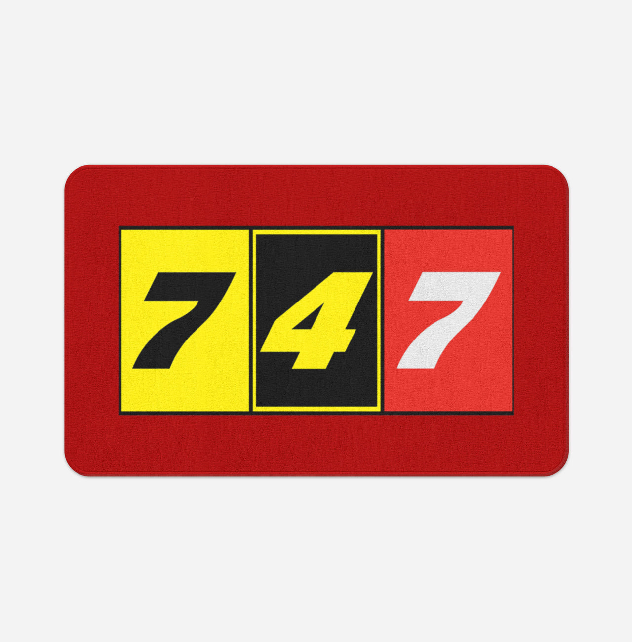 Flat Colourful 747 Designed Bath Mats