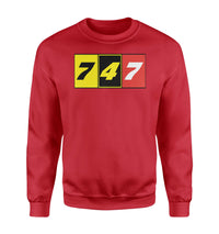 Thumbnail for Flat Colourful 747 Designed Sweatshirts