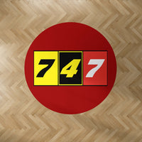 Thumbnail for Flat Colourful 747 Designed Carpet & Floor Mats (Round)