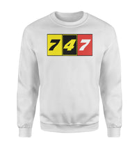 Thumbnail for Flat Colourful 747 Designed Sweatshirts