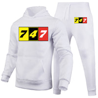 Thumbnail for Flat Colourful 747 Designed Hoodies & Sweatpants Set
