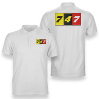 Thumbnail for Flat Colourful 747 Designed Double Side Polo T-Shirts
