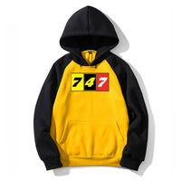 Thumbnail for Flat Colourful 747 Designed Colourful Hoodies