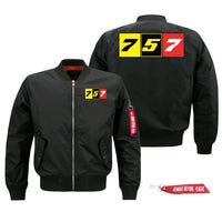 Thumbnail for Colourful Flat 757 Text Designed Pilot Jackets (Customizable)