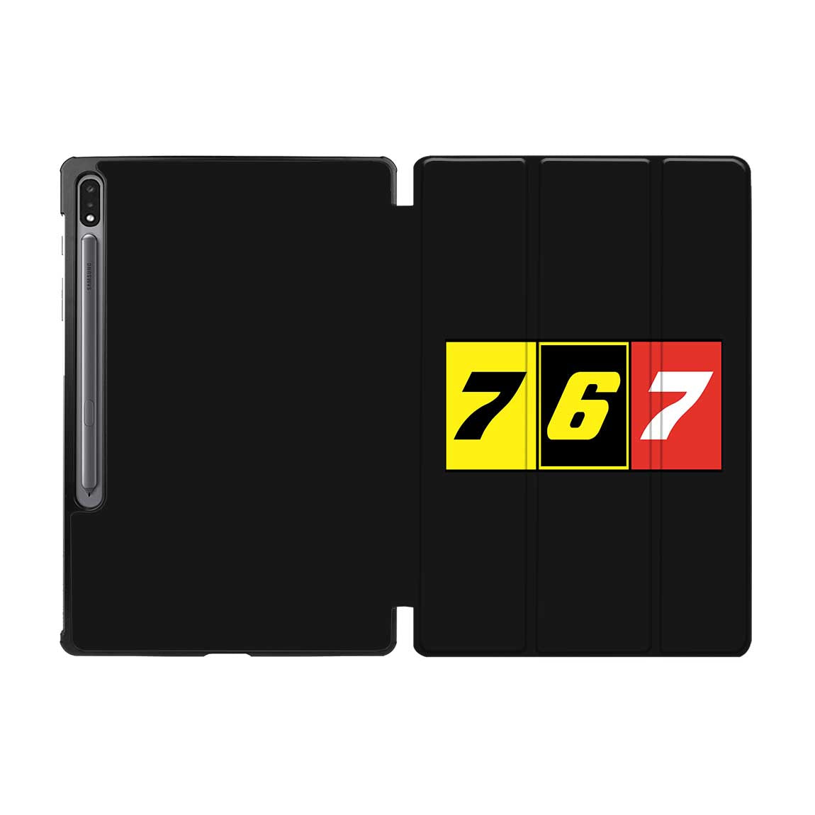 Flat Colourful 767 Designed Samsung Tablet Cases