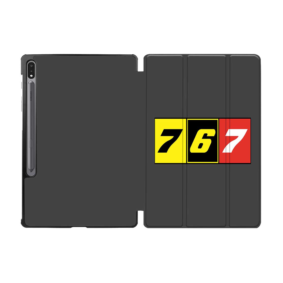 Flat Colourful 767 Designed Samsung Tablet Cases