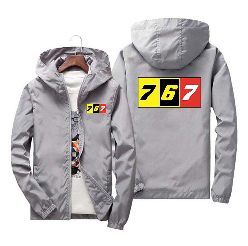 Flat Colourful 767 Designed Windbreaker Jackets