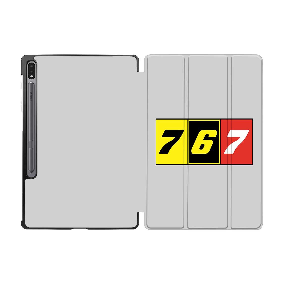 Flat Colourful 767 Designed Samsung Tablet Cases