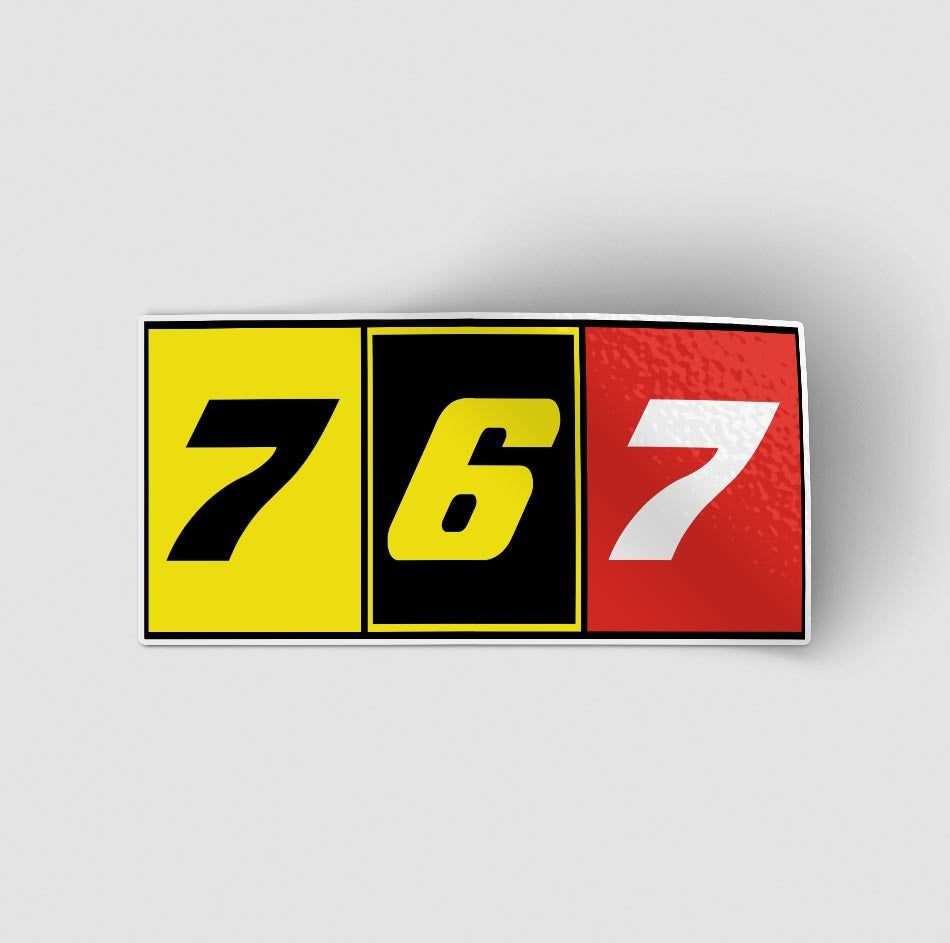 Flat Colourful 767 Designed Stickers
