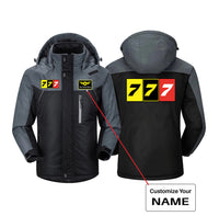 Thumbnail for Flat Colourful 777 Designed Thick Winter Jackets