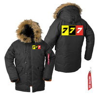 Thumbnail for Flat Colourful 777 Designed Parka Bomber Jackets