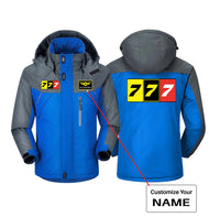 Thumbnail for Flat Colourful 777 Designed Thick Winter Jackets