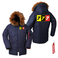 Thumbnail for Flat Colourful 777 Designed Parka Bomber Jackets