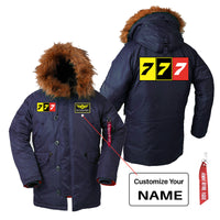Thumbnail for Flat Colourful 777 Designed Parka Bomber Jackets
