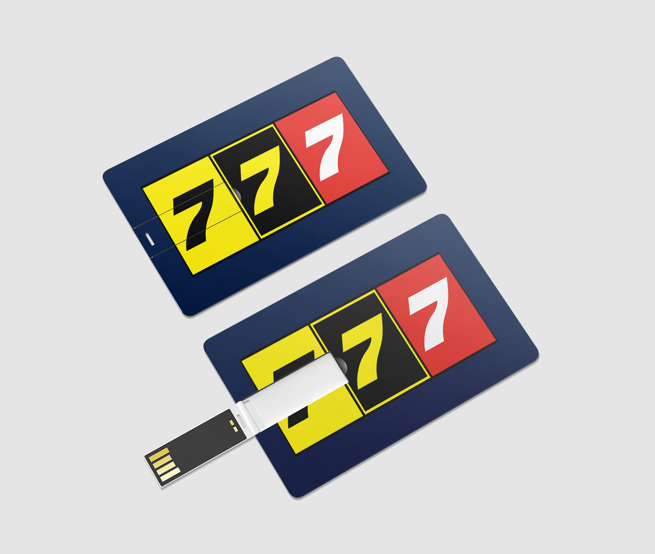 Flat Colourful 777 Designed USB Cards