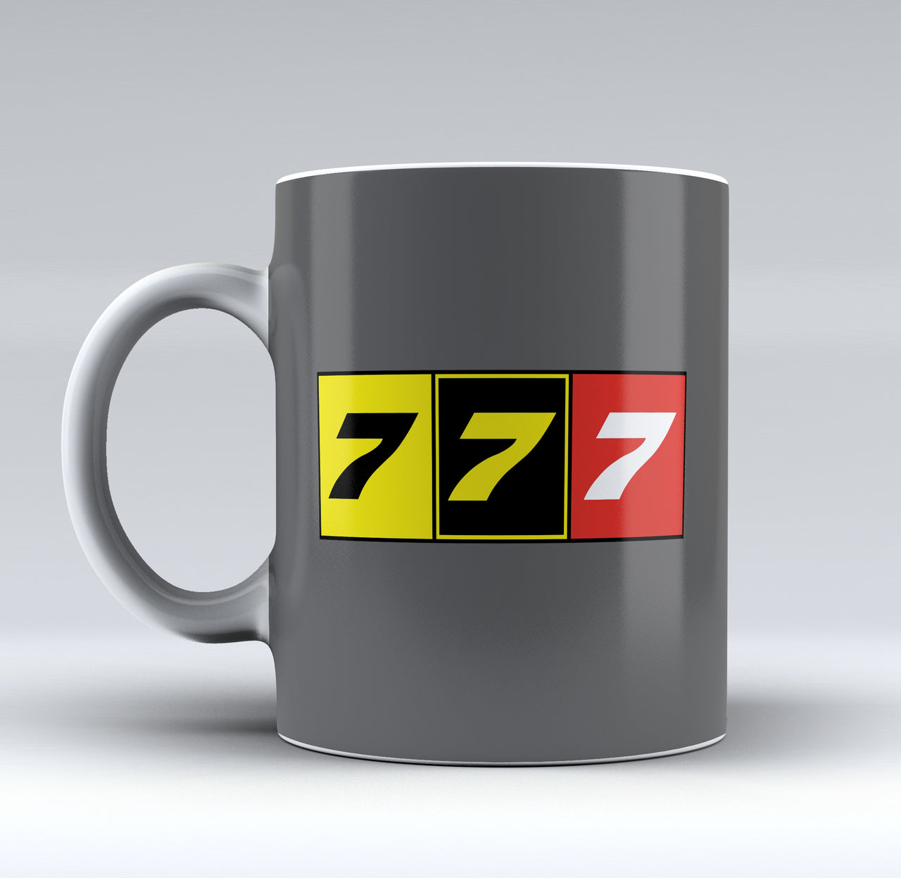 Flat Colourful 777 Designed Mugs