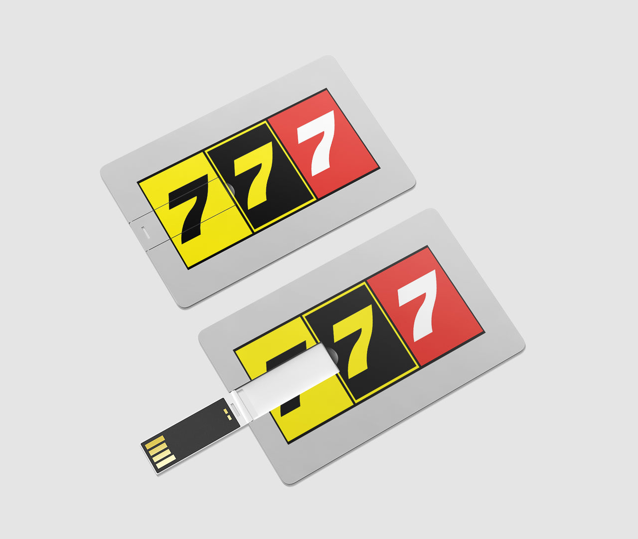 Flat Colourful 777 Designed USB Cards