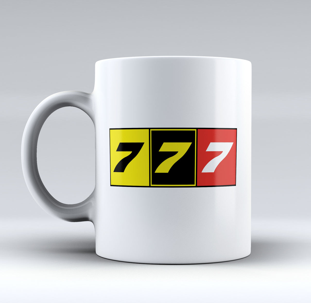 Flat Colourful 777 Designed Mugs