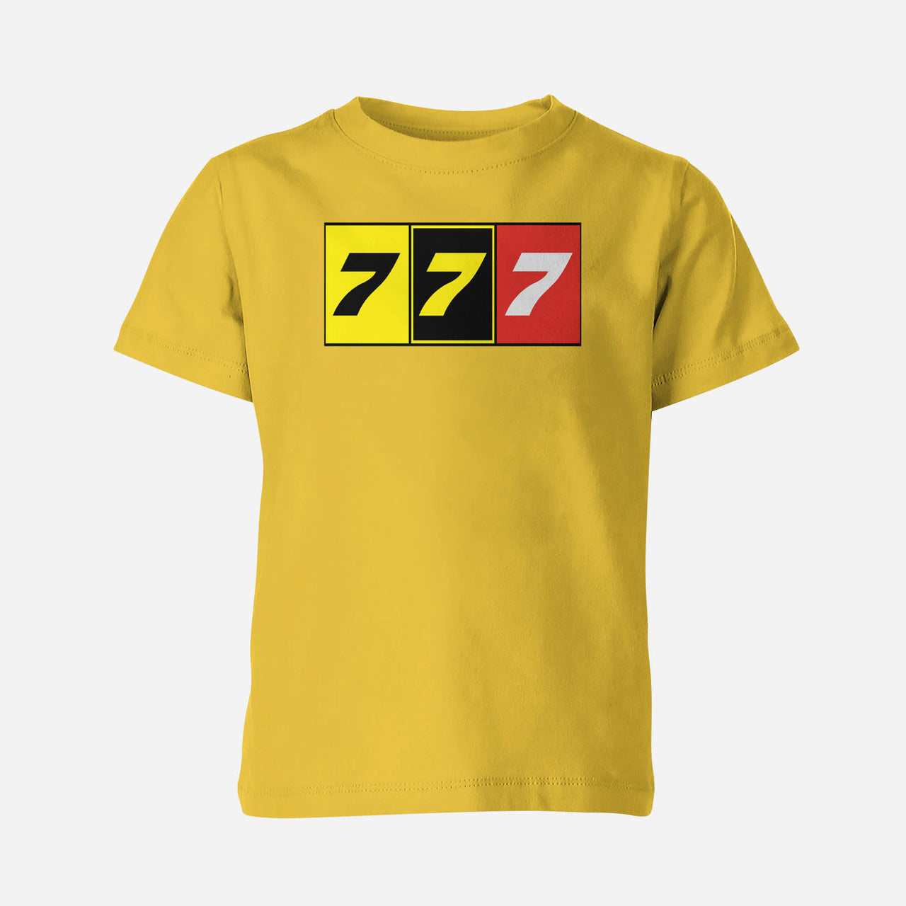 Flat Colourful 777 Designed Children T-Shirts