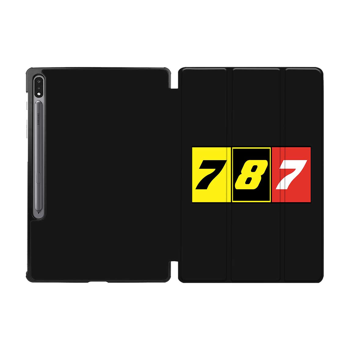 Flat Colourful 787 Designed Samsung Tablet Cases