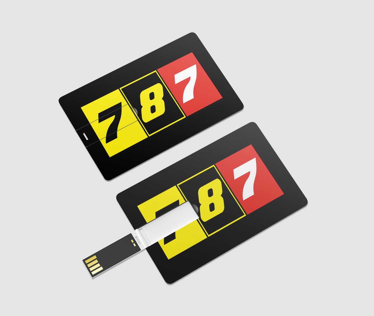 Flat Colourful 787 Designed USB Cards